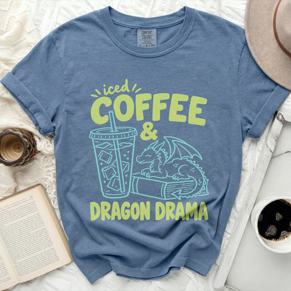Dragon Drama Tee in Blue Jean