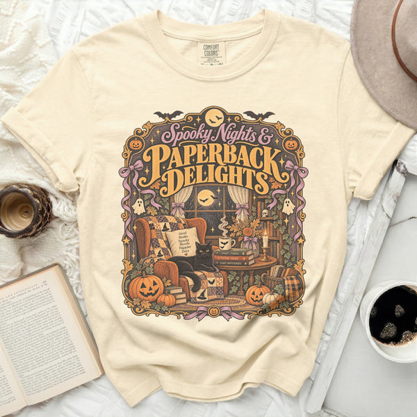 Paperback Delights Tee in Ivory
