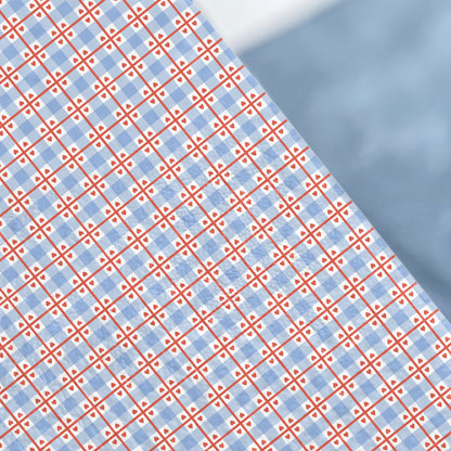 Blue and Red Geometric Pattern Abstract Design Product