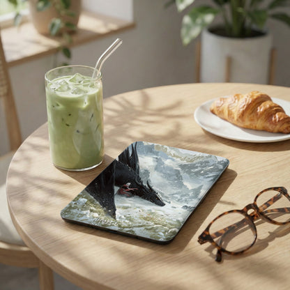 Dragon Rider Snowy Mountains Fantasy Artwork product type