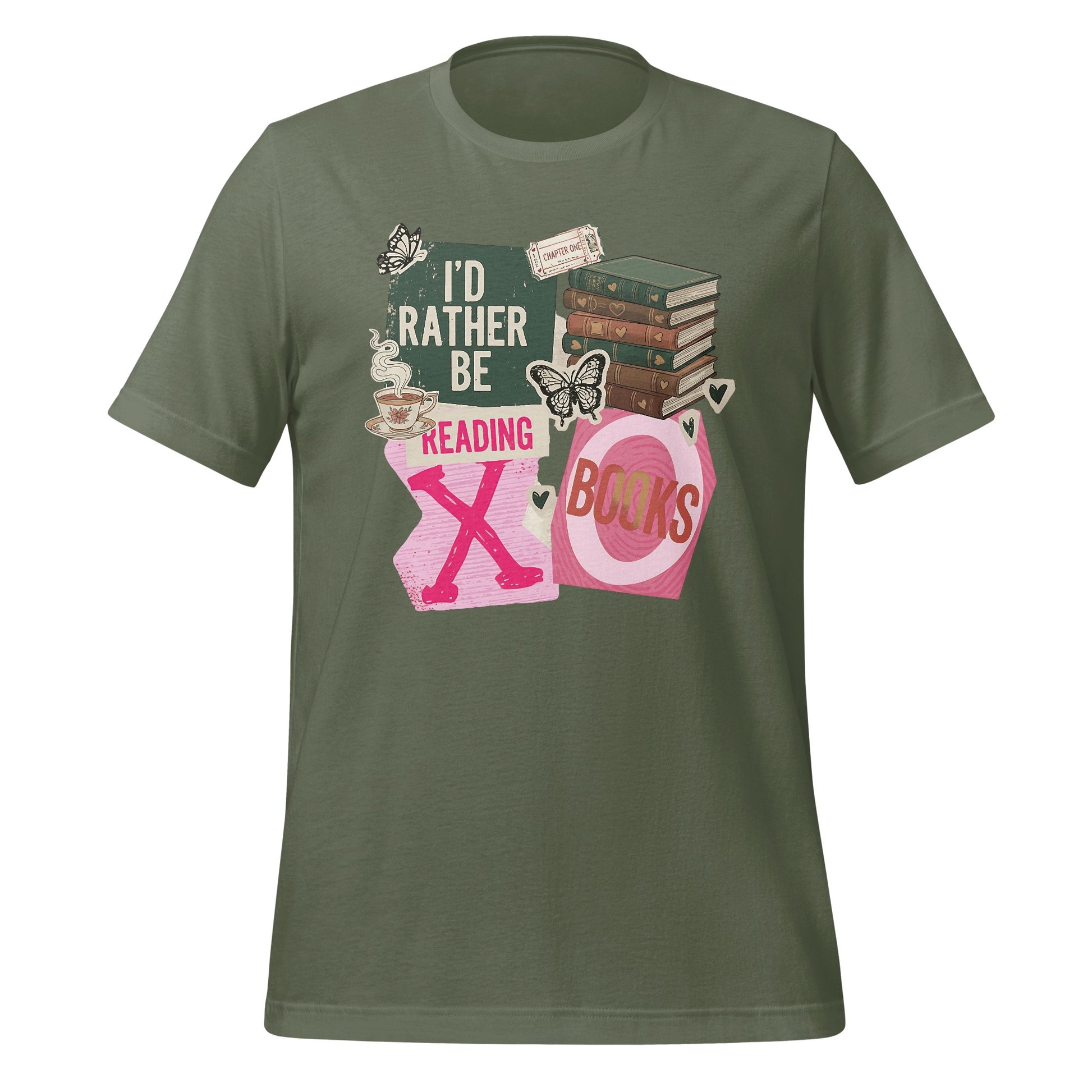 I'd Rather Be Reading XO Books T-Shirt Product