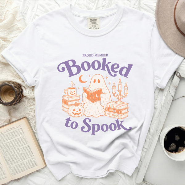 Booked to Spook Tee in White