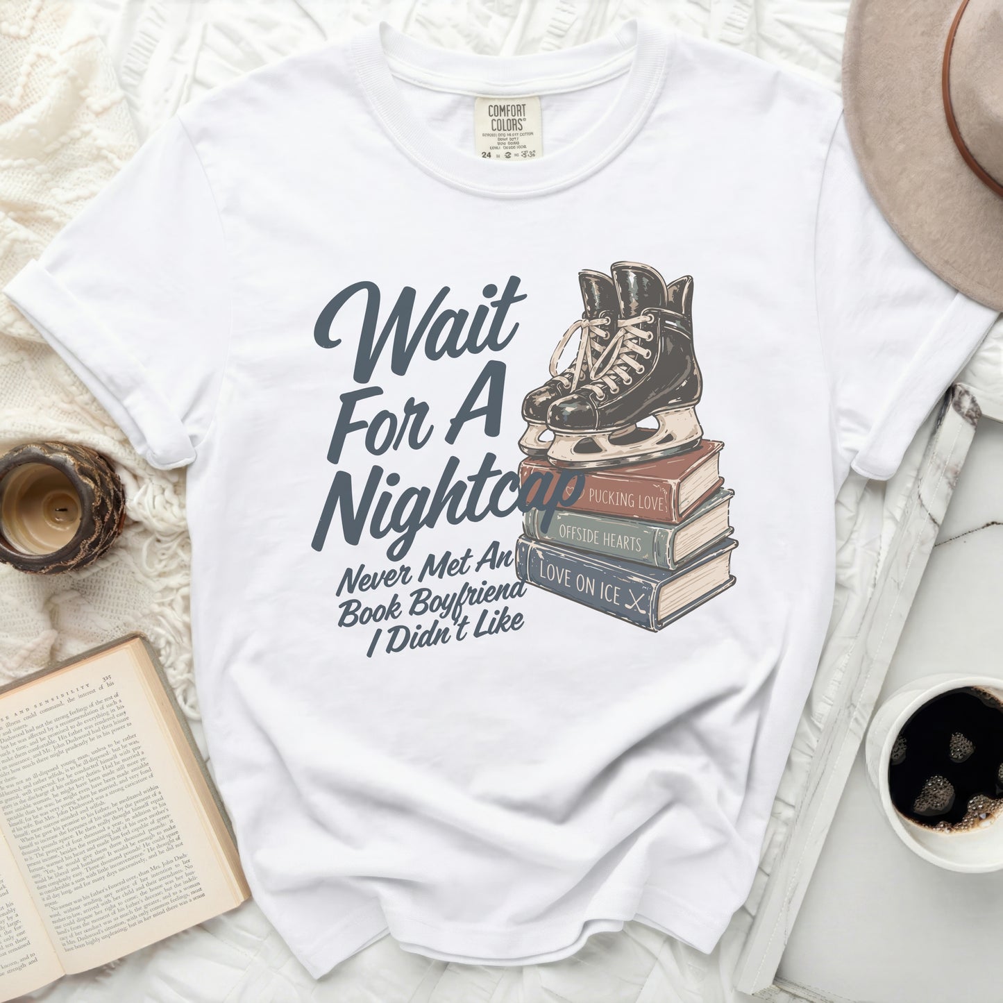Hockey Nightcap Romance Tee