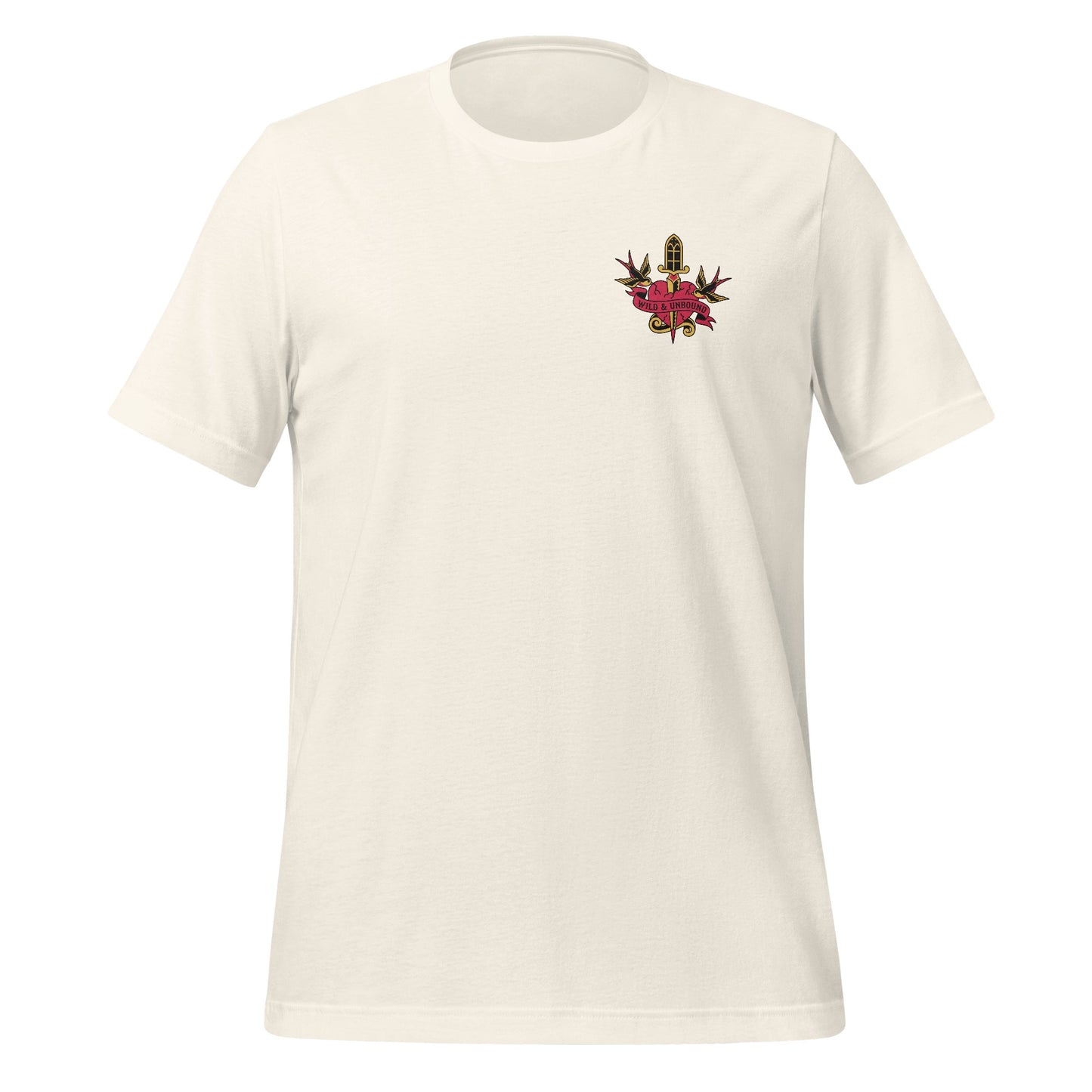 Stylish Off-White T-Shirt with Unique Crest Design