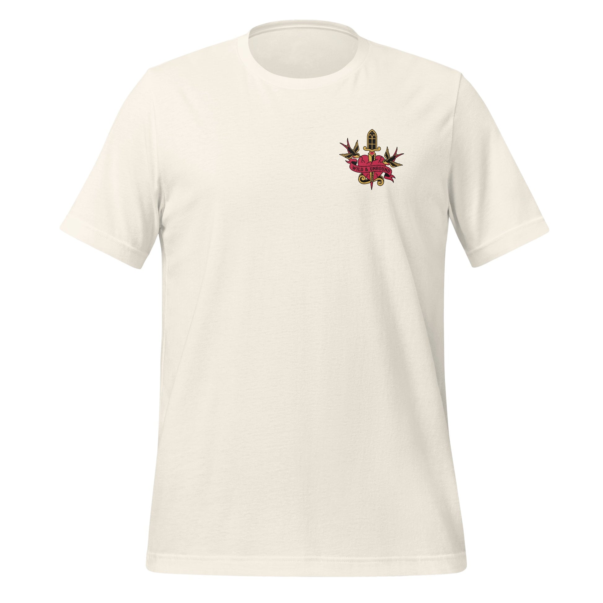 Stylish Off-White T-Shirt with Unique Crest Design