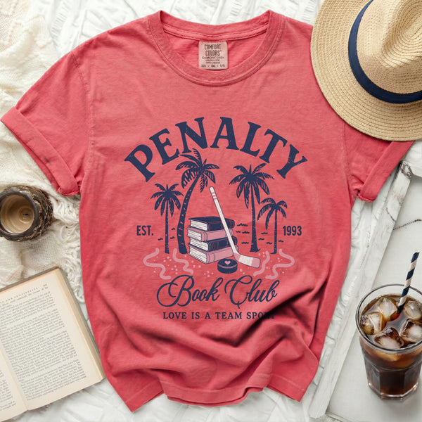 Penalty Book Club Hockey Love Tee in Watermelon