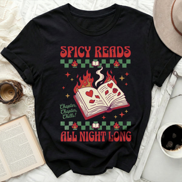 Spicy Reads Tee in Black