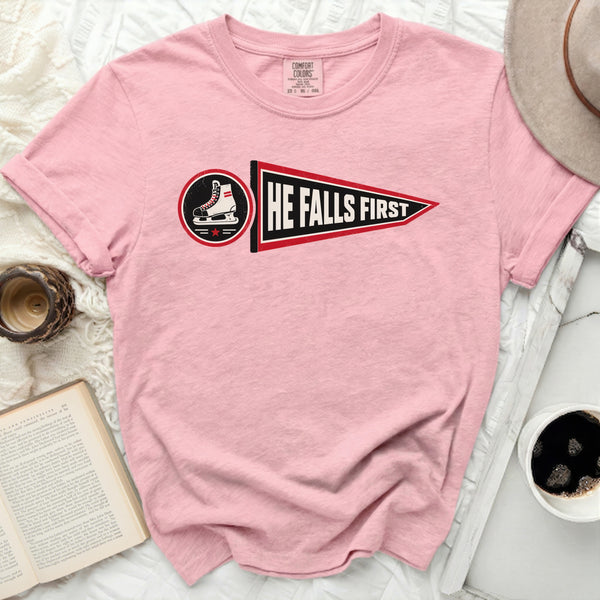 He Falls First Vintage Tee in Blossom
