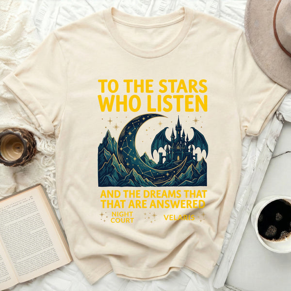 Velaris Dreamer Statement Tee in Natural