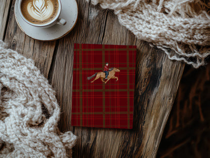 Plaid Pattern Journal with Equestrian Design Notebook