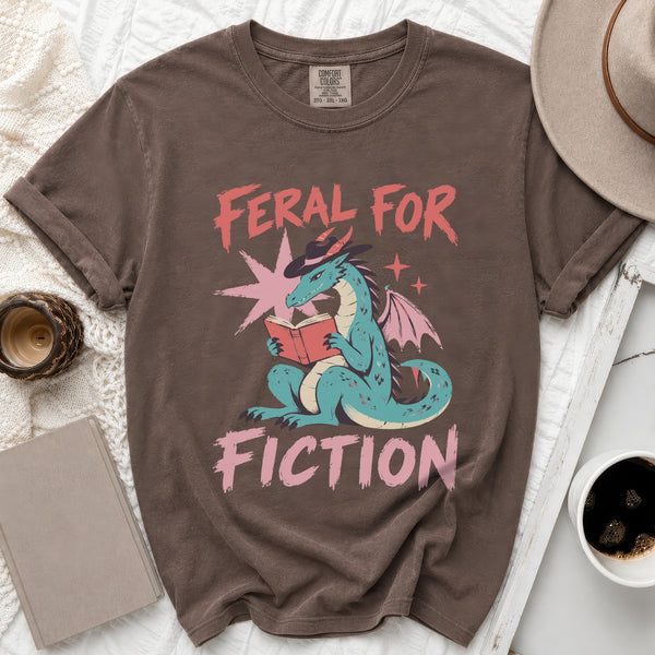 Feral For Fiction Tee in Espresso