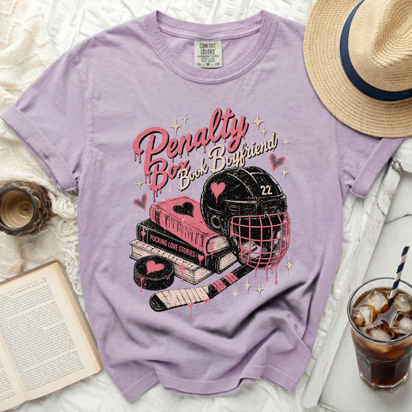 Penalty Box Book Boyfriend Tee in Orchid
