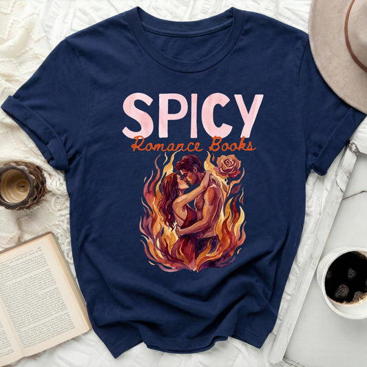 Spicy Romance Books Graphic Tee for Book Lovers Shirt