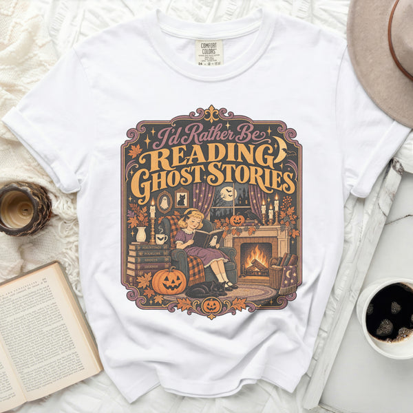 Reading Ghost Stories Tee in White