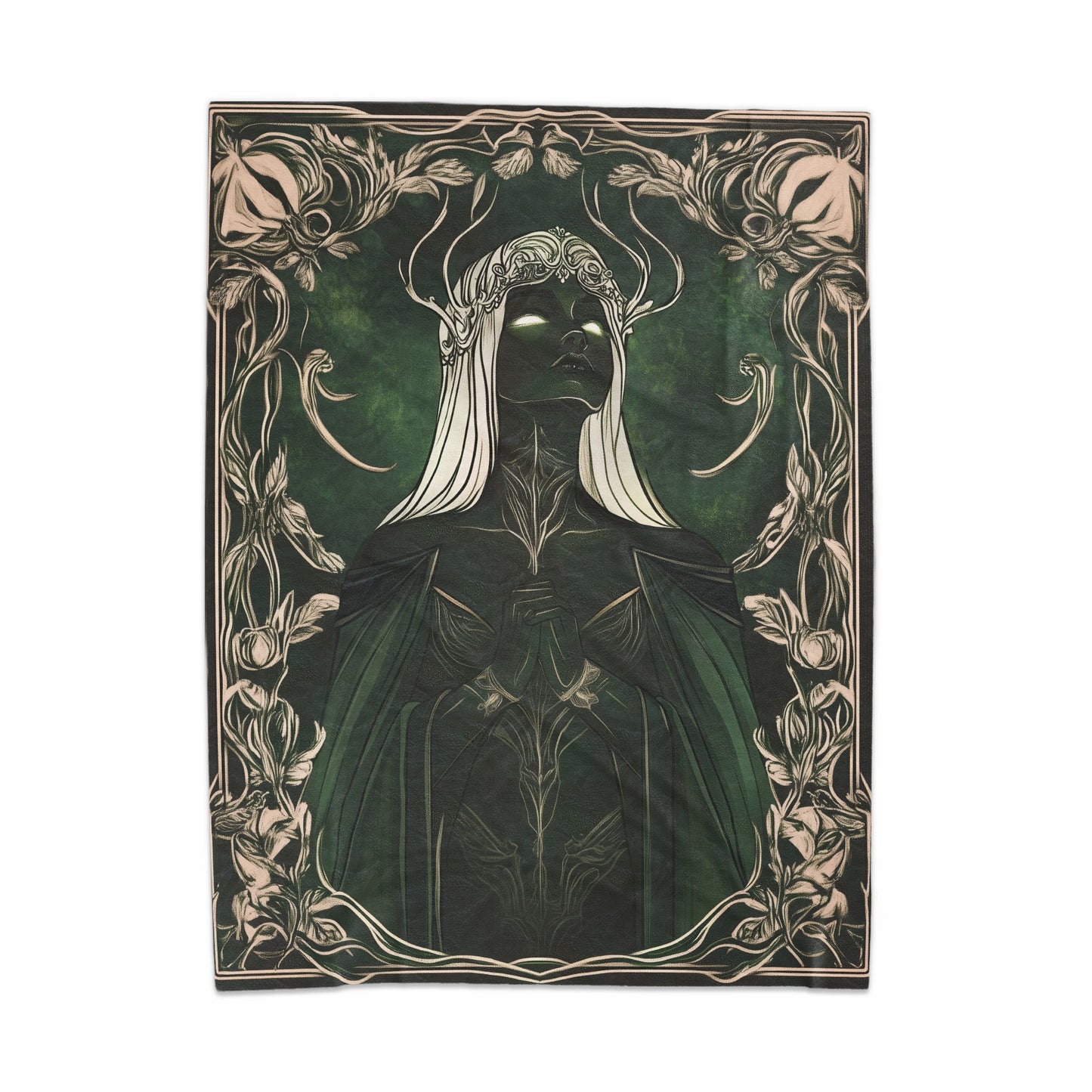 Mystical Goddess with Antlers Decorative Blanket