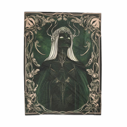 Mystical Goddess with Antlers Decorative Blanket