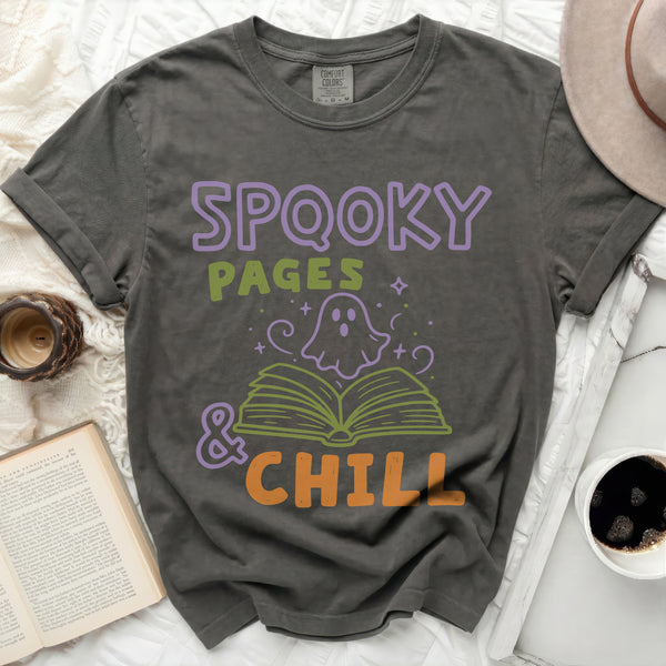 Spooky Pages Tee in Pepper