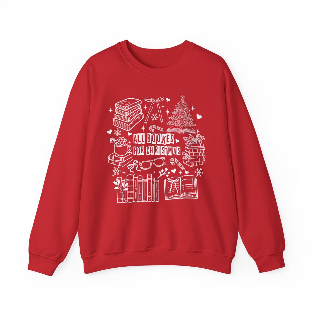 All Booked for Christmas red sweater product