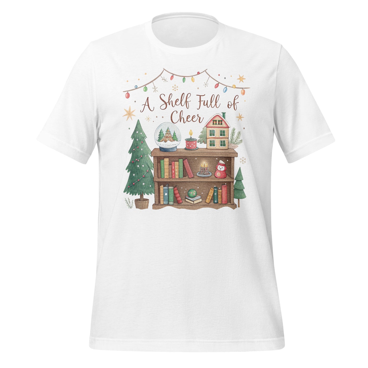A Shelf Full of Cheer Festive Holiday T-Shirt