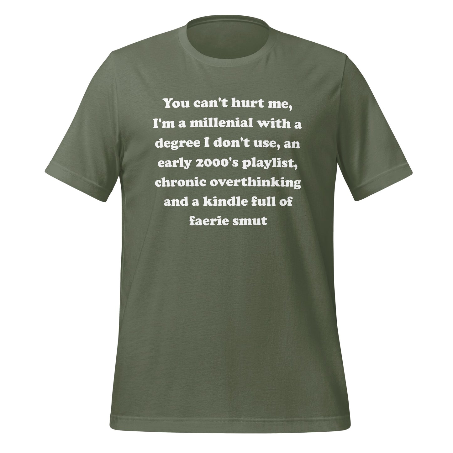 Millennial with Degree and Early 2000's Playlist T-shirt