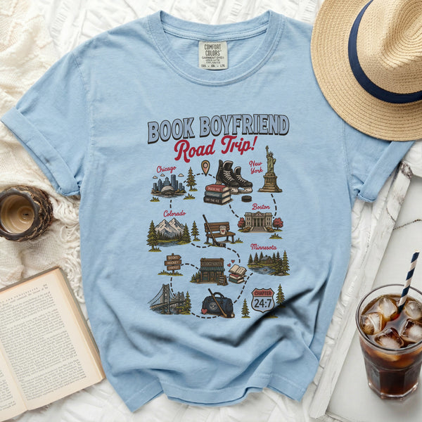 Book Boyfriend Road Trip Tee in Chambray