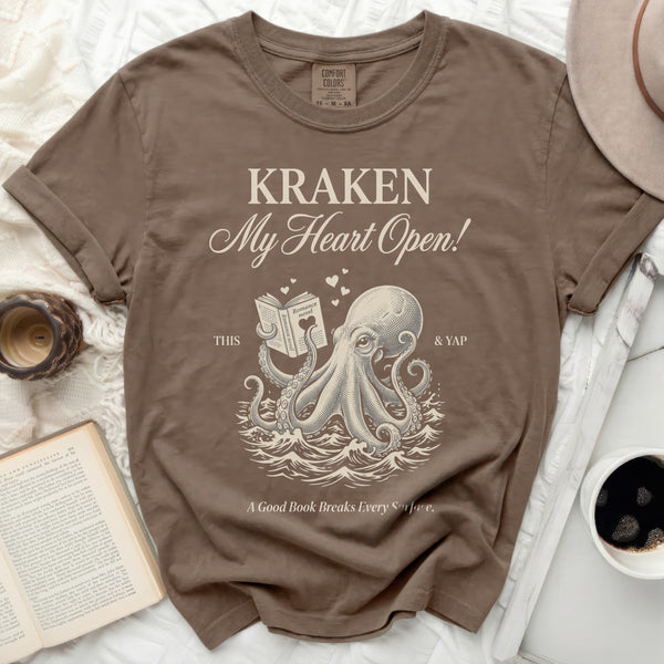Kraken My Heart Open! Tee in Espresso