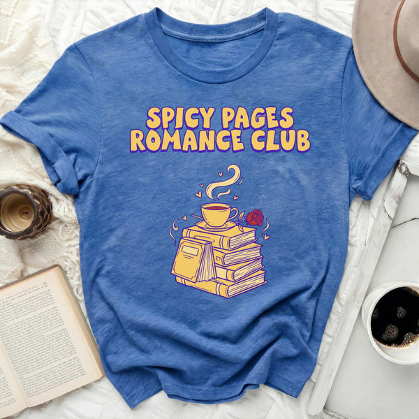 Spicy Pages Tee in Heather True Royal
