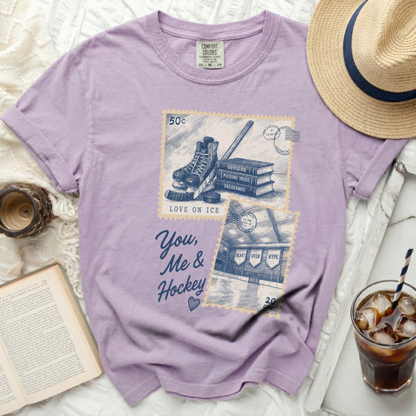 You, Me & Hockey Nostalgic Tee in Orchid