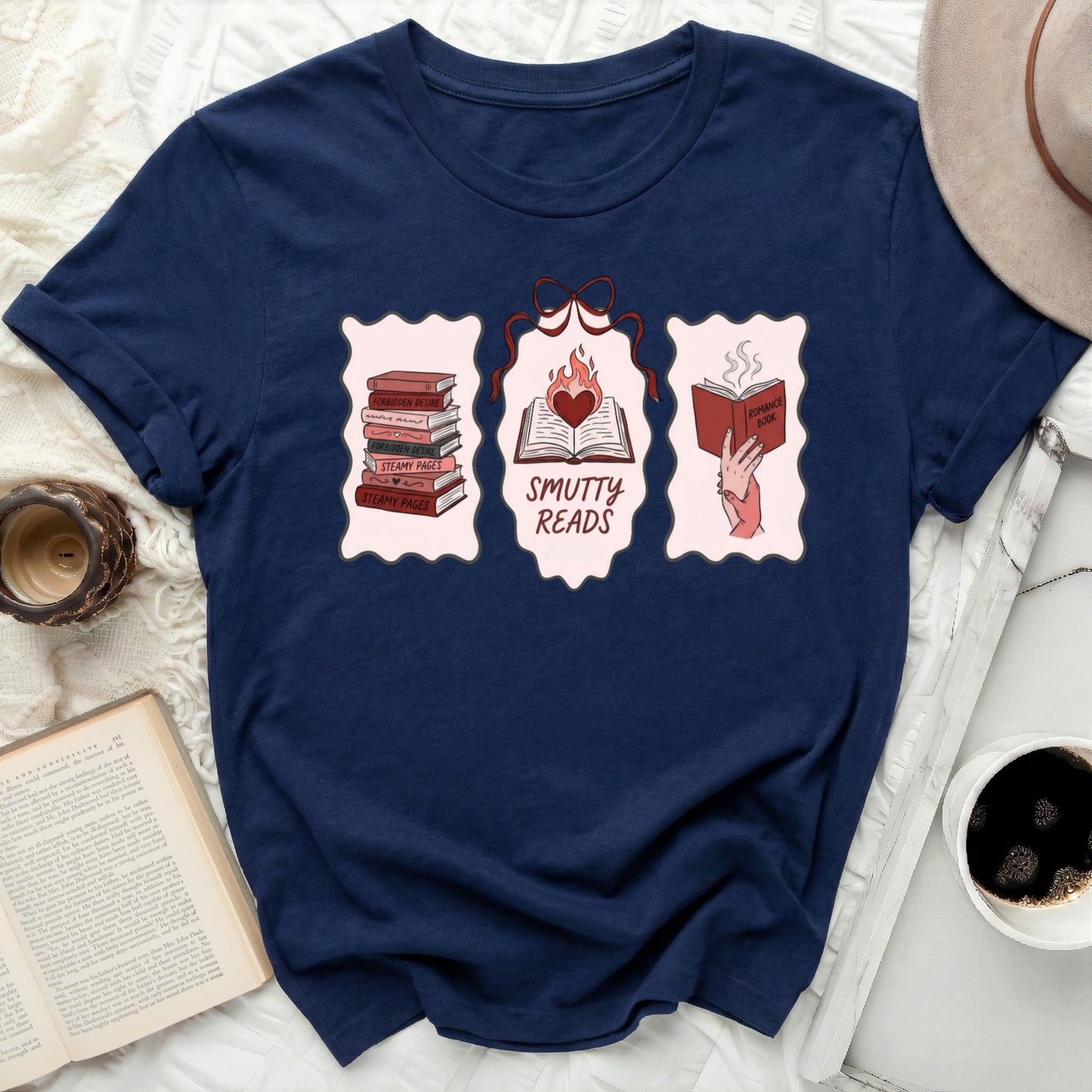 Smutty Reads Forbidden Desire Steamy Pages Romance Shirt product type