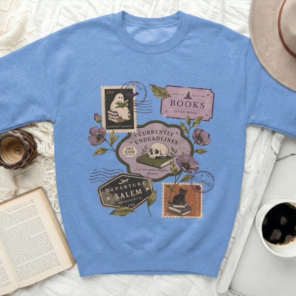 Spellbound Literary Sweatshirt in Carolina Blue
