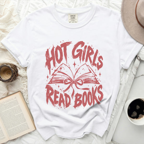 Hot Girls Read Tee in White
