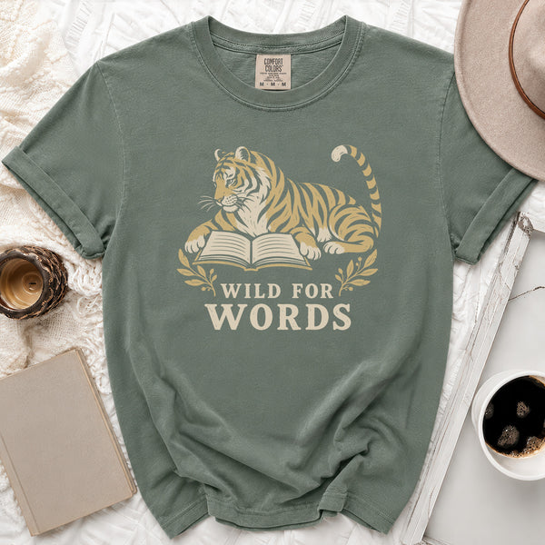 Wild For Words Tee in Moss