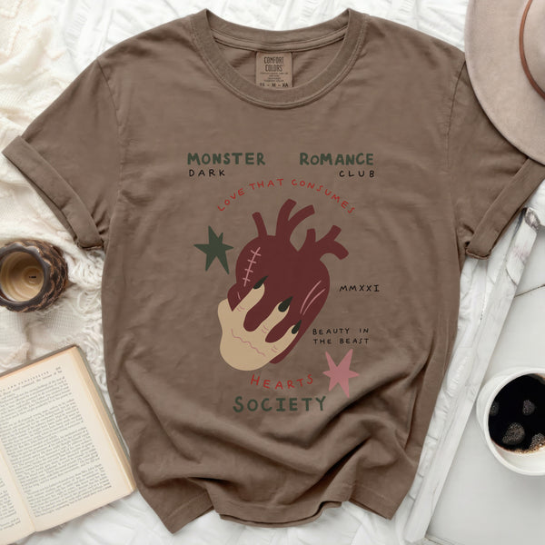 Monster Romance Club Stitched Souls Tee in Espresso