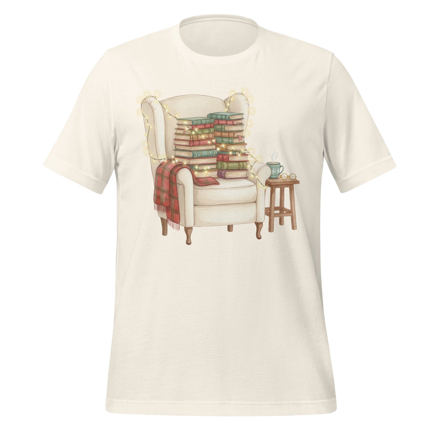 Cozy Chair Stack of Books Graphic T-Shirt
