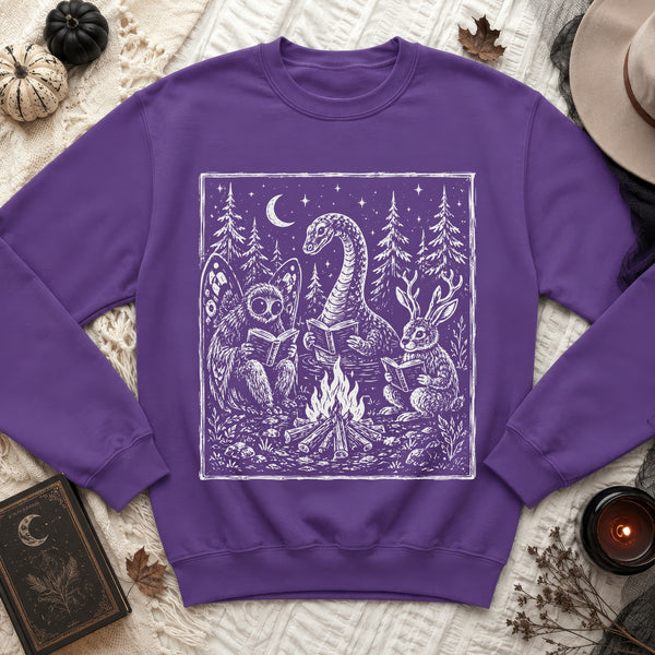 Enchanted Forest Moon Sweatshirt in Purple