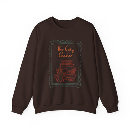 The Cozy Chapter Sweatshirt with Autumn Theme Design