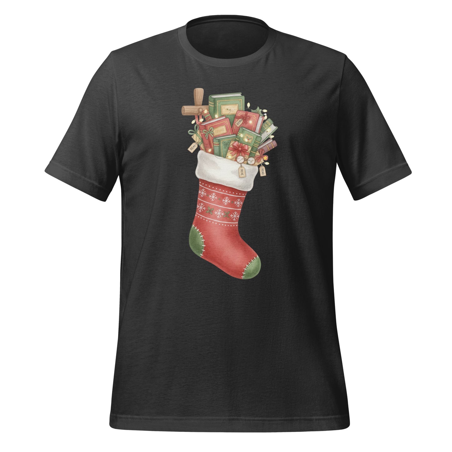 Festive Stocking with Gifts Design T-Shirt
