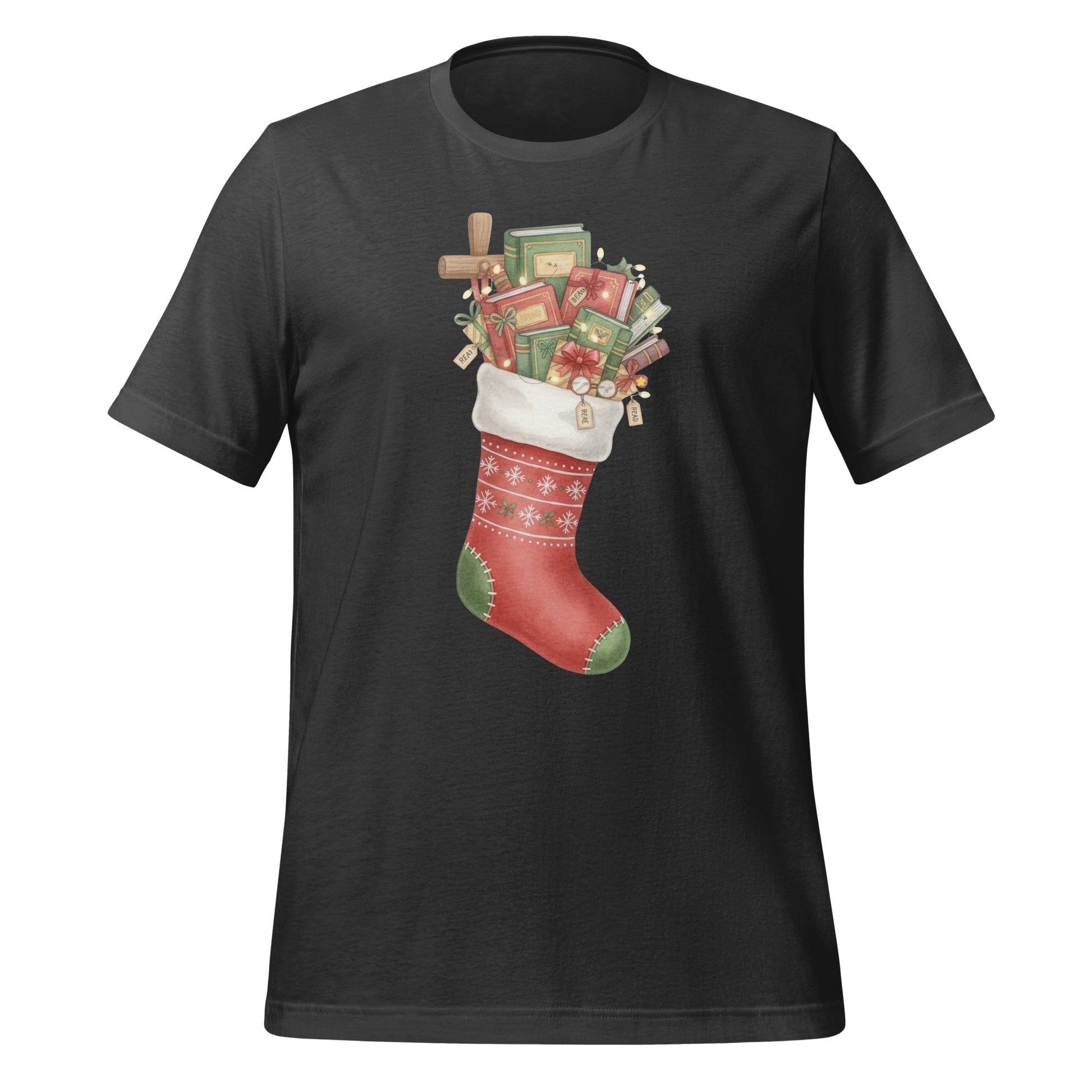 Festive Stocking with Gifts Design T-Shirt