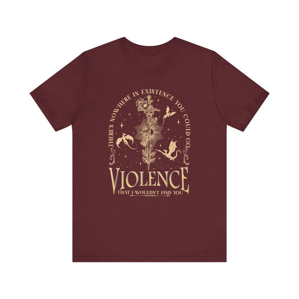 Find You in Violence Tee in Maroon