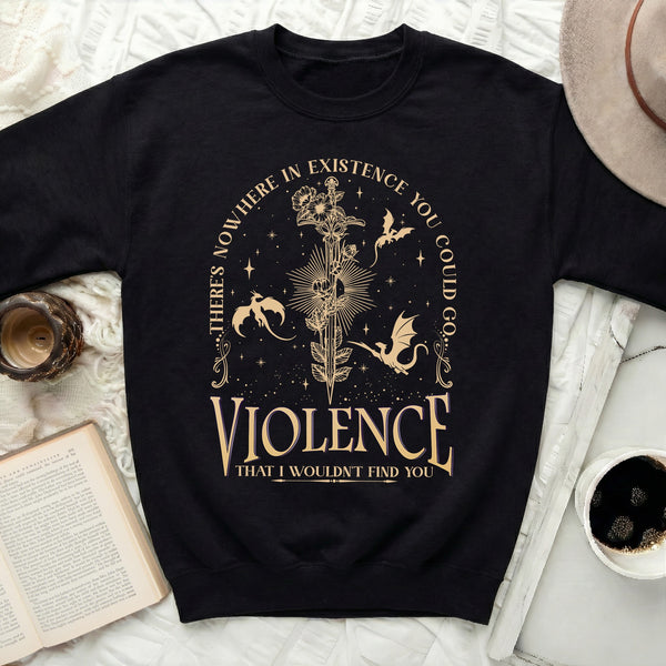 Find You in Violence Sweatshirt in Black