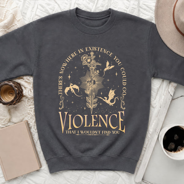 Find You in Violence Sweatshirt in Dark Heather