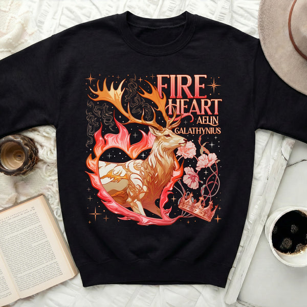 Fireheart Stag Sweatshirt in Black