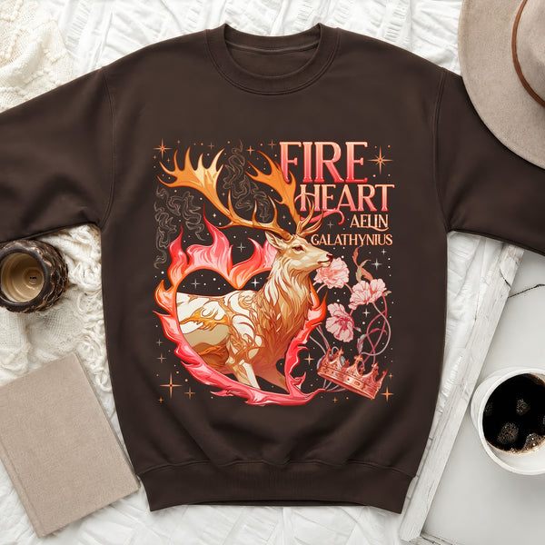 Fireheart Stag Sweatshirt in Dark Chocolate