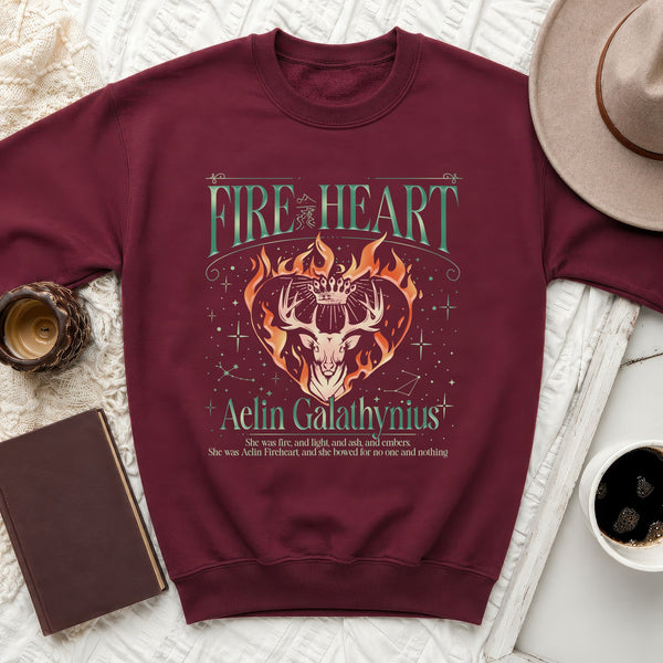 Fireheart Sweatshirt in Maroon