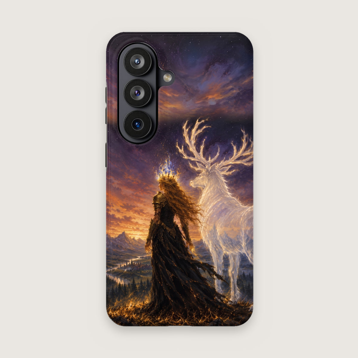 Fireheart's Ascent Phone Case on Samsung Galaxy S26