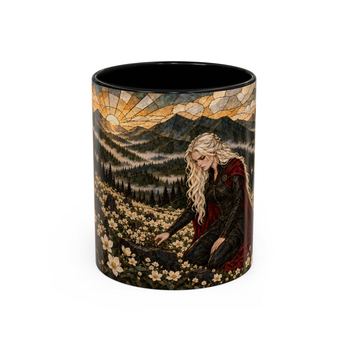Black mug, front