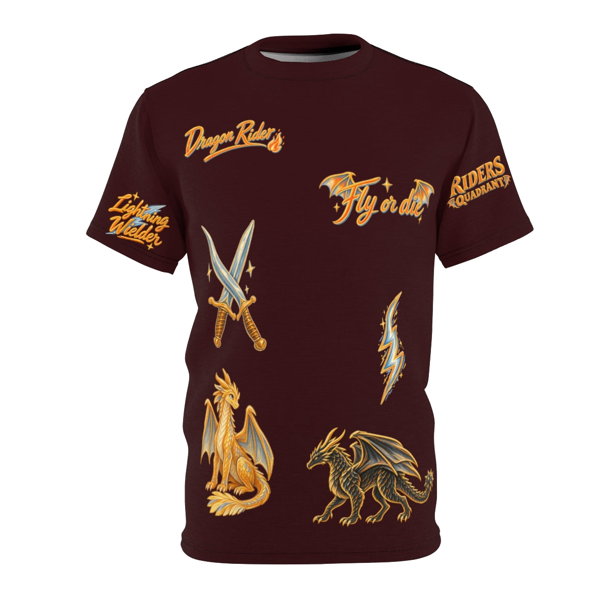 Fourth Wing Doodles Tee, flat front