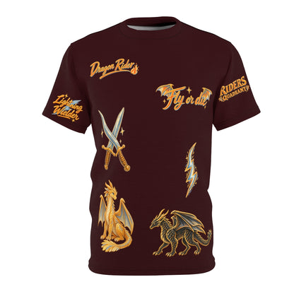 Fourth Wing Doodles Tee, flat front