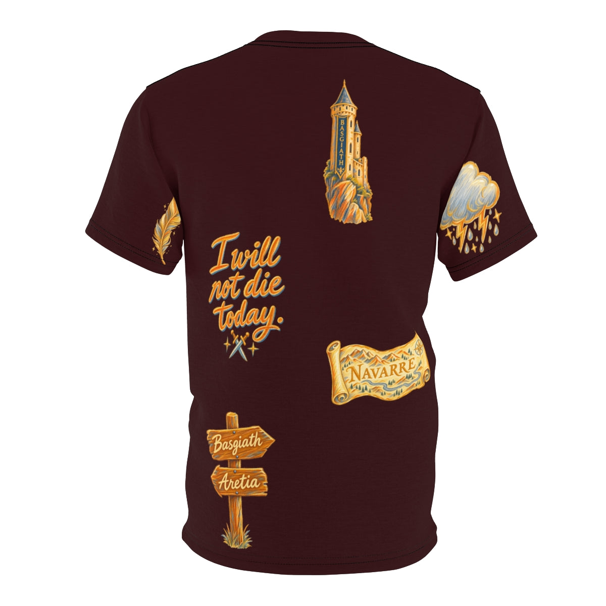 Fourth Wing Doodles Tee, flat back