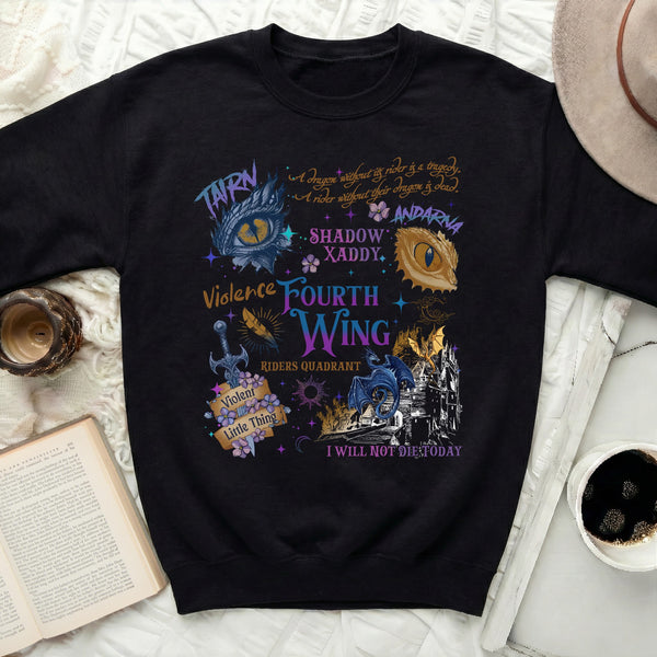 Fourth Wing Riders Sweatshirt in Black